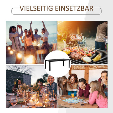 Gartentisch aus schwarzem Aluminium – wetterfest und langlebig