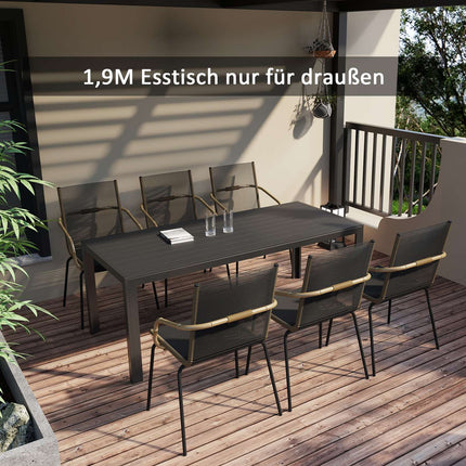 Gartentisch aus schwarzem Aluminium – wetterfest und langlebig