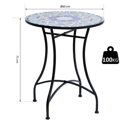 Round Garden balcony table - Ø60 x H71 cm