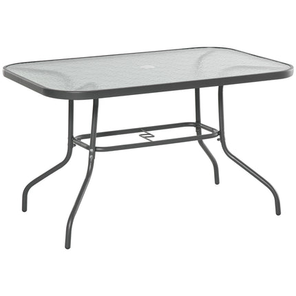 Garden bistro table, Tempered glass top, 120x80x70 cm