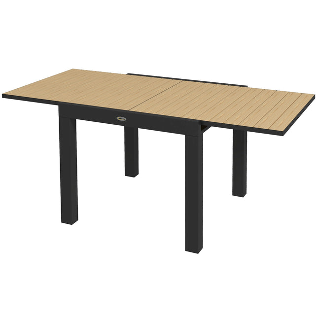 Ausziehbarer Gartentisch für 6 Personen, Aluminium, gelb