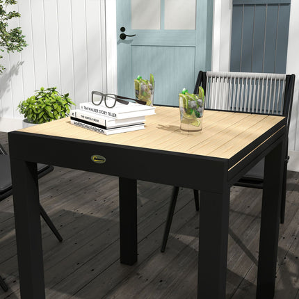 Tuintafel, Eettafel Voor 6 Personen, Terrastafel, Uitschuifbare Balkontafel, Draagvermogen Tot 70 Kg, Aluminium, Geel, 81/162 X 80 X 75 Cm
