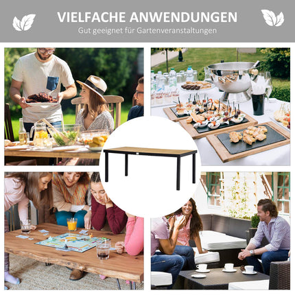 Gartentisch aus Aluminium für 8 Personen, pflegeleichte Oberfläche