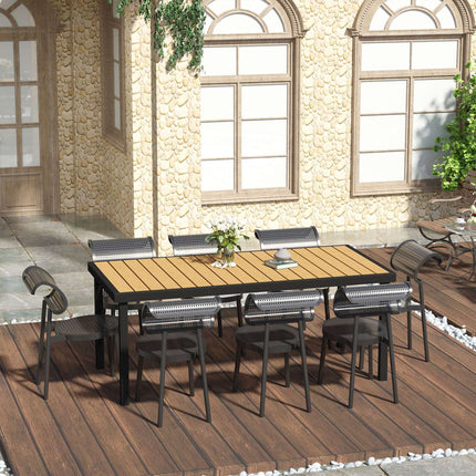 Gartentisch aus Aluminium für 8 Personen, pflegeleichte Oberfläche