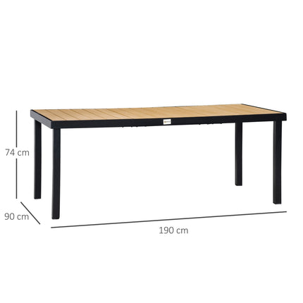 Gartentisch aus Aluminium für 8 Personen, pflegeleichte Oberfläche