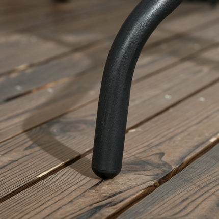Quadratischer Metall-Gartentisch, 76x76 cm, wetterfest, schwarz