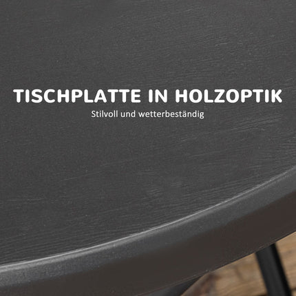 Kulatý skládací zahradní jídelní stůl, 80 cm, tmavě šedá