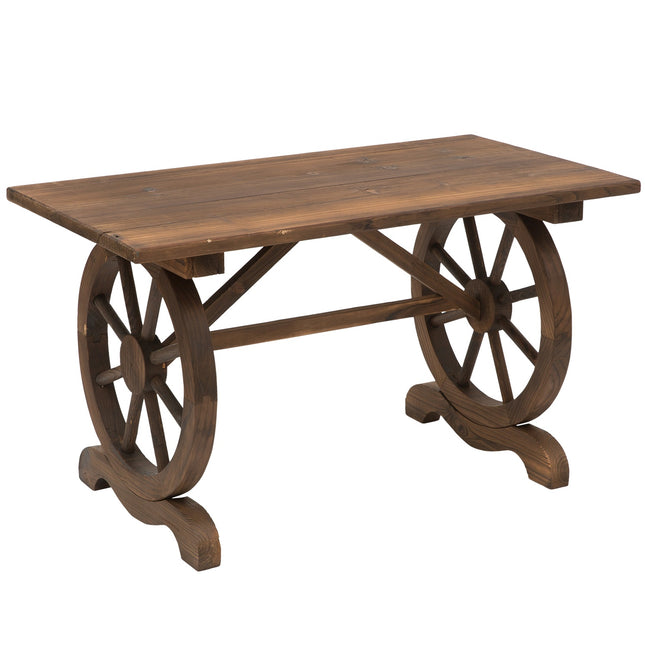 Garden table, solid wood, weatherproof, 113x60x65 cm