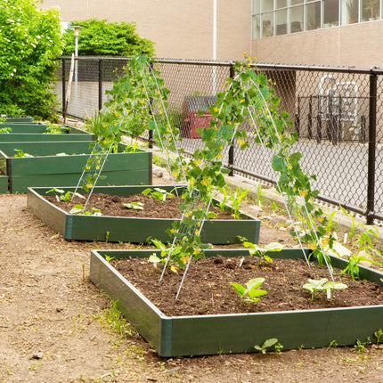 Gartenspalier-Set, 2 Stück verzinktes Metall 180 x 50 cm Weiß