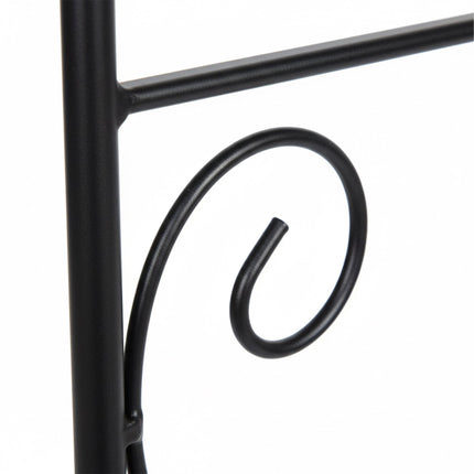 Garden Trellis Set, Hinged Powder-Coated Steel, Black