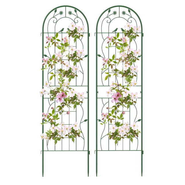 Rankhilfe-Set, Metall, 180x50 cm, Grün, 2er-Pack