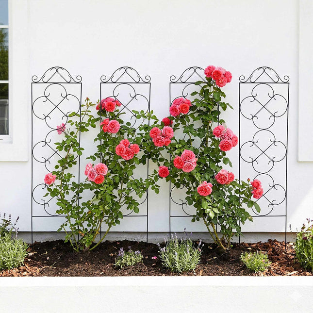 Gartenspalier 4er Set, Rankhilfe aus Metall