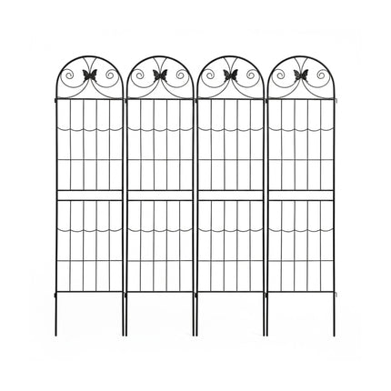 Gartenspalier 4er Set, pulverbeschichtetes Metall Rankgitter