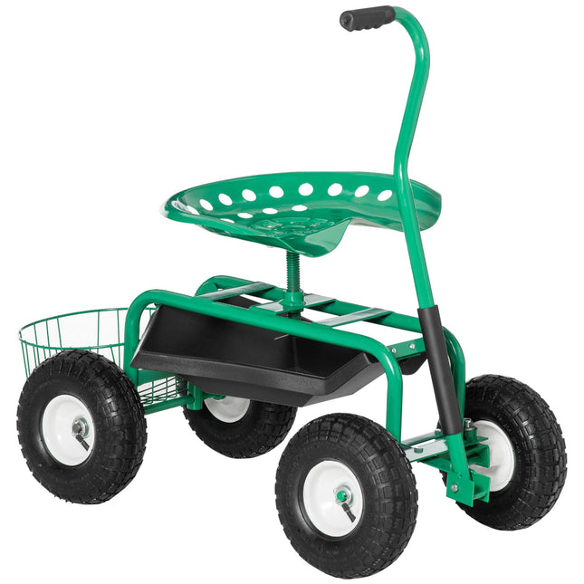 Gartenwagen mit Drehsitz, verstellbar, 150 kg Tragkraft