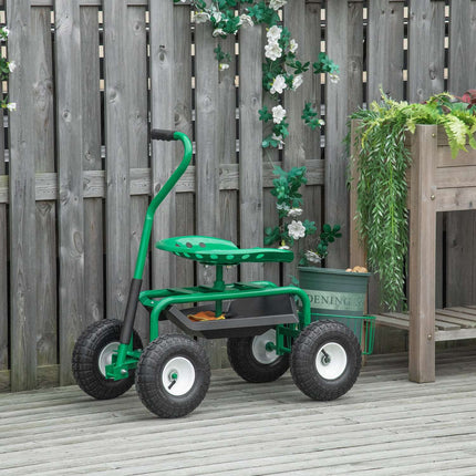 Gartenwagen mit Drehsitz, verstellbar, 150 kg Tragkraft