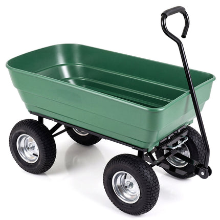 Garden Trolley with Tipping Function, 410 kg Capacity, Green