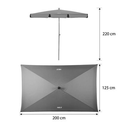 Garden Umbrella 220 cm, Adjustable, UV Protection