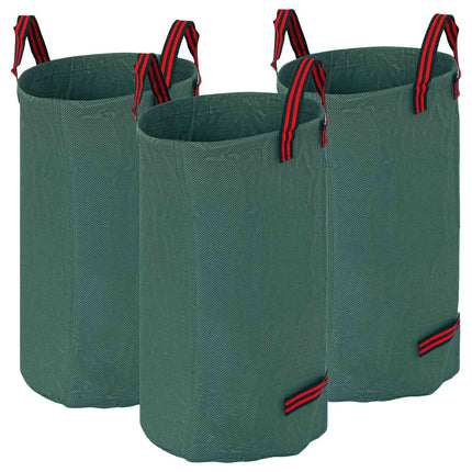 Gartensäcke 3x120L, wasserdicht und wiederverwendbar mit Griffen