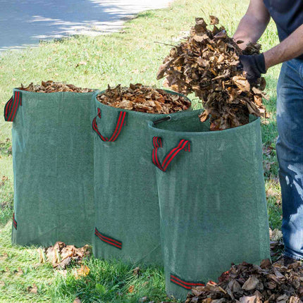 Gartensäcke 3x120L, wasserdicht und wiederverwendbar mit Griffen