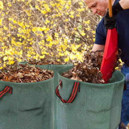 Gartensäcke 3x120L, wasserdicht und wiederverwendbar mit Griffen