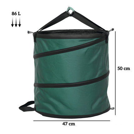 Sac de jardin 4x86L sac de déchets de jardin étanche avec poignées de couvercle à fermeture éclair, sac à feuilles robuste, sacs de jardin autoportants, sacs de déchets de jardin réutilisables pour déchets de jardin coupes vertes Aosom