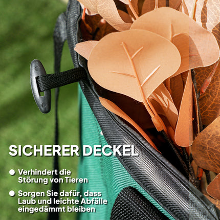 Sac de jardin 4x86L sac de déchets de jardin étanche avec poignées de couvercle à fermeture éclair, sac à feuilles robuste, sacs de jardin autoportants, sacs de déchets de jardin réutilisables pour déchets de jardin coupes vertes Aosom
