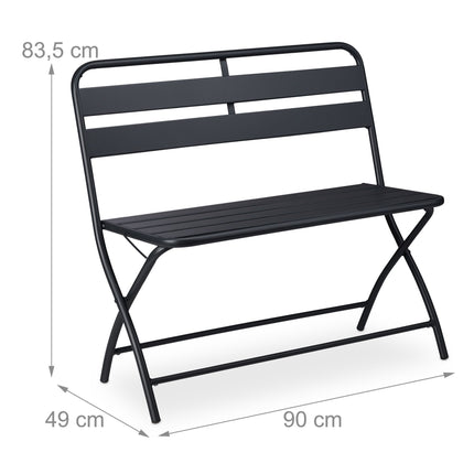 Zahradní skládací lavice pro 2 osoby