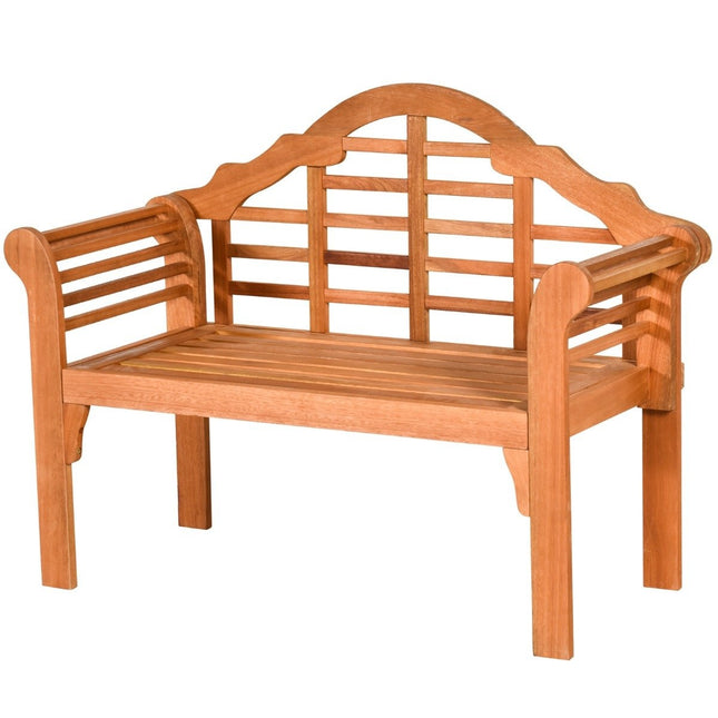 Gartenbank Klappbank Holzbank für den Außenbereich 123 x 54 x 96 cm Natur