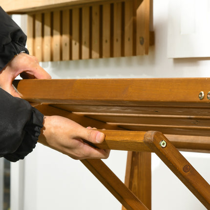 Wetterfeste 2-in-1 Gartenbank aus Lärchenholz in Teak-Optik
