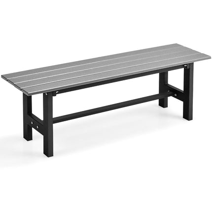 Gartenbank für 2 Personen mit Lattensitzfläche belastbar bis 300kg 120 x 36 x 40,5 cm grau