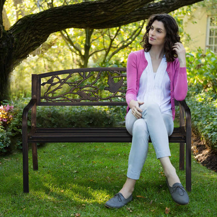 Banc de jardin en forme d'oiseau