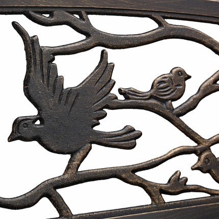 Banc de jardin en forme d'oiseau