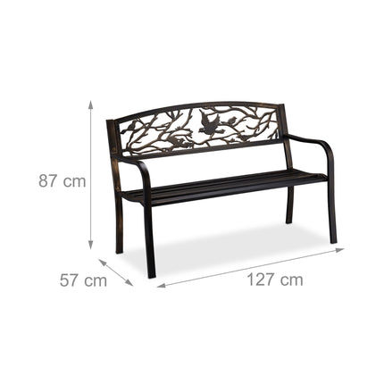 Banc de jardin en forme d'oiseau