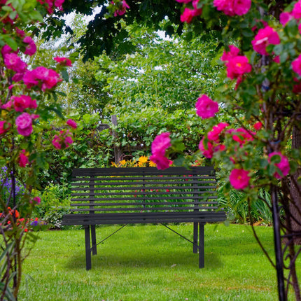 Gartenbank aus Stahl, anthrazit
