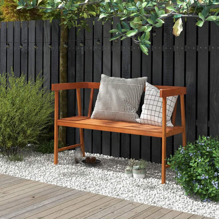 Gartenbank aus Akazienholz, belastbar bis 360 kg, 2-Sitzer Holzbank 110 x 46 x 72 cm