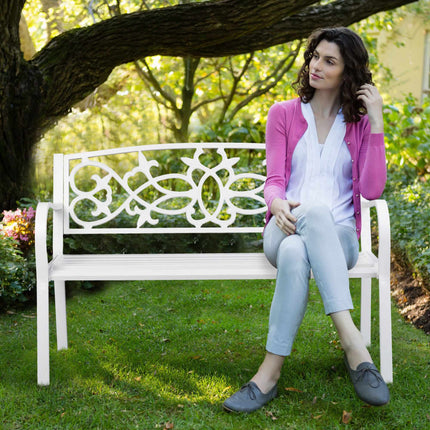 Garden bench vintage white