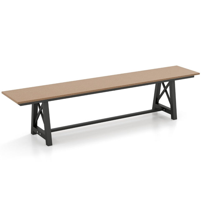 Gartenbank wetterfeste 3er-Bank belastbar bis 500 kg 183 x 35 x 41,5 cm braun