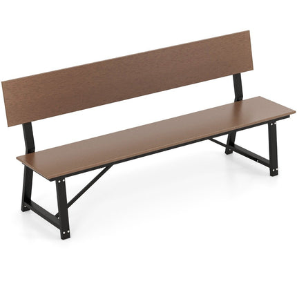 Banc de jardin résistant aux intempéries, banc 3 places, peut supporter jusqu'à 500 kg, 183 x 52 x 85 cm, marron