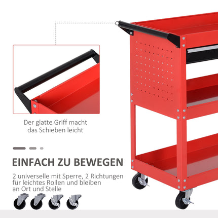 Rote Gartenbank, 60 kg Tragkraft, wetterfest und stabil