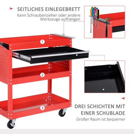 Rote Gartenbank, 60 kg Tragkraft, wetterfest und stabil