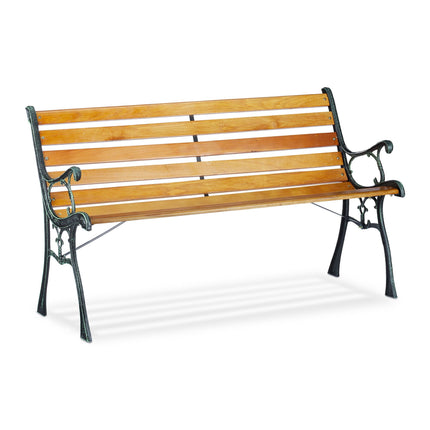 Zahradní lavice s litinovým rámem
