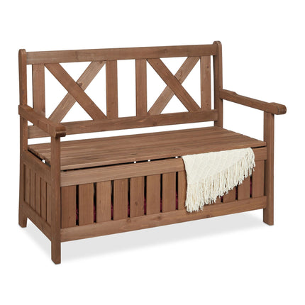 Garden bench with storage