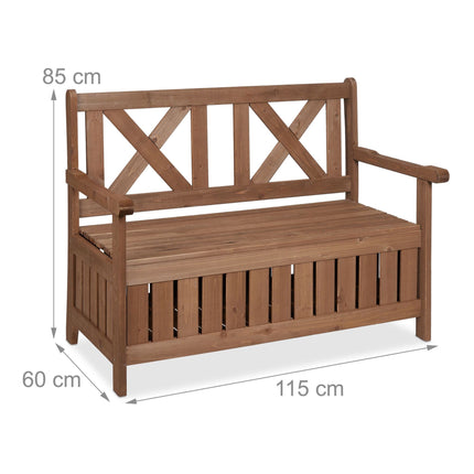 Garden bench with storage