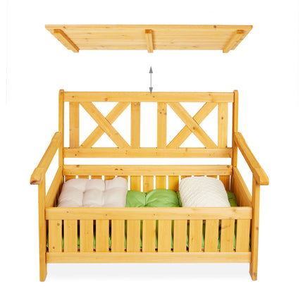 Banc de jardin avec rangement