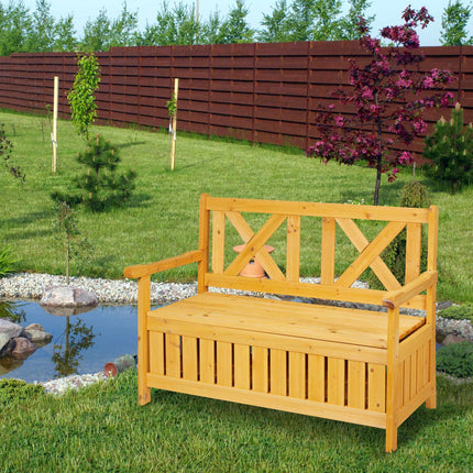 Banc de jardin avec rangement