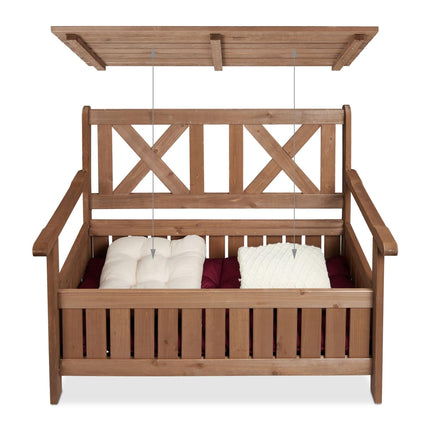 Garden bench with storage