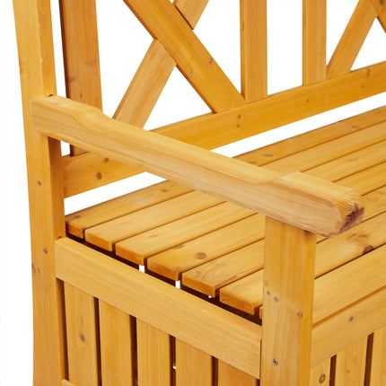 Banc de jardin avec rangement