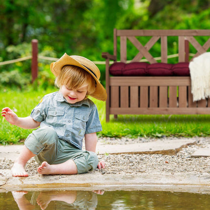 Garden bench with storage