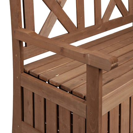 Garden bench with storage