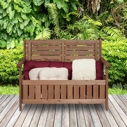 Garden bench with storage